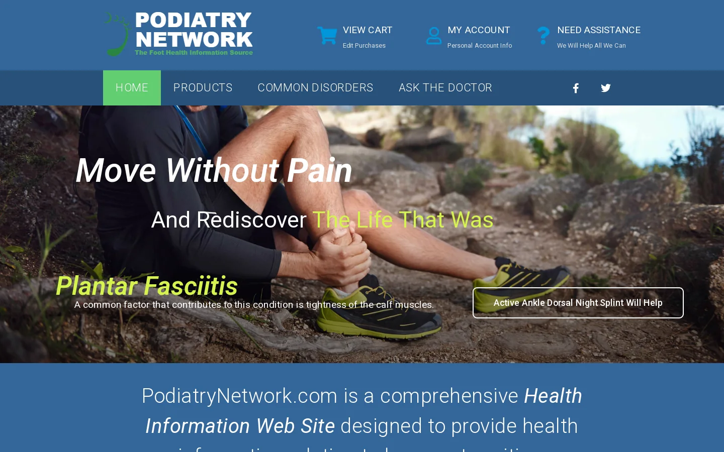 Podiatry Network Homepage screenshot