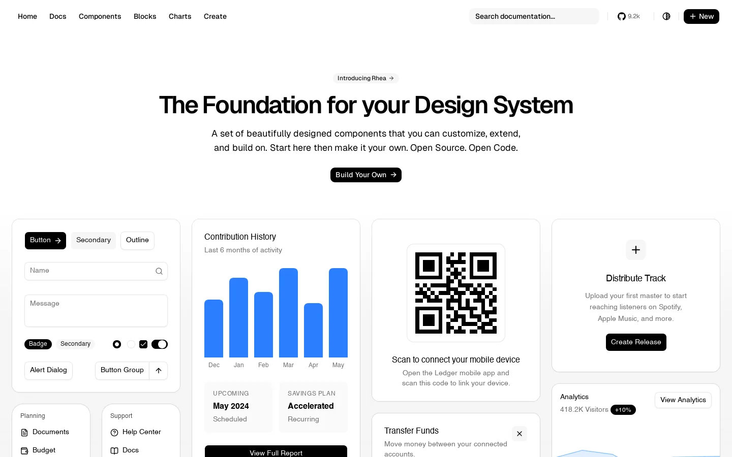 shadcn-svelte Homepage screenshot