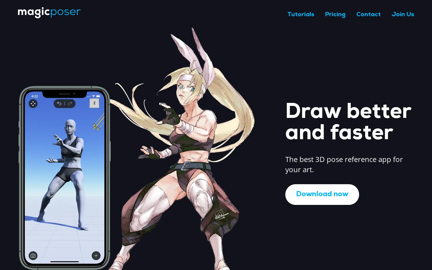 Magic Poser Homepage screenshot
