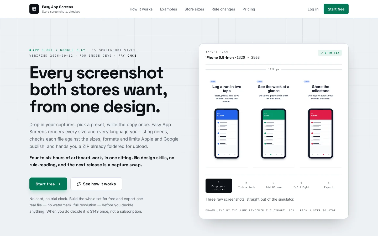 Easy App Screens Homepage screenshot