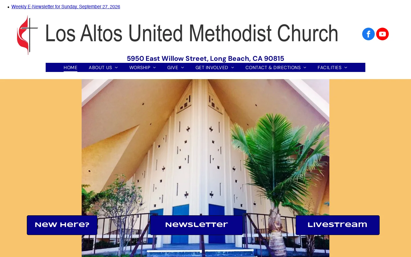 Community of Faith | Los Altos United Methodist Church Homepage screenshot