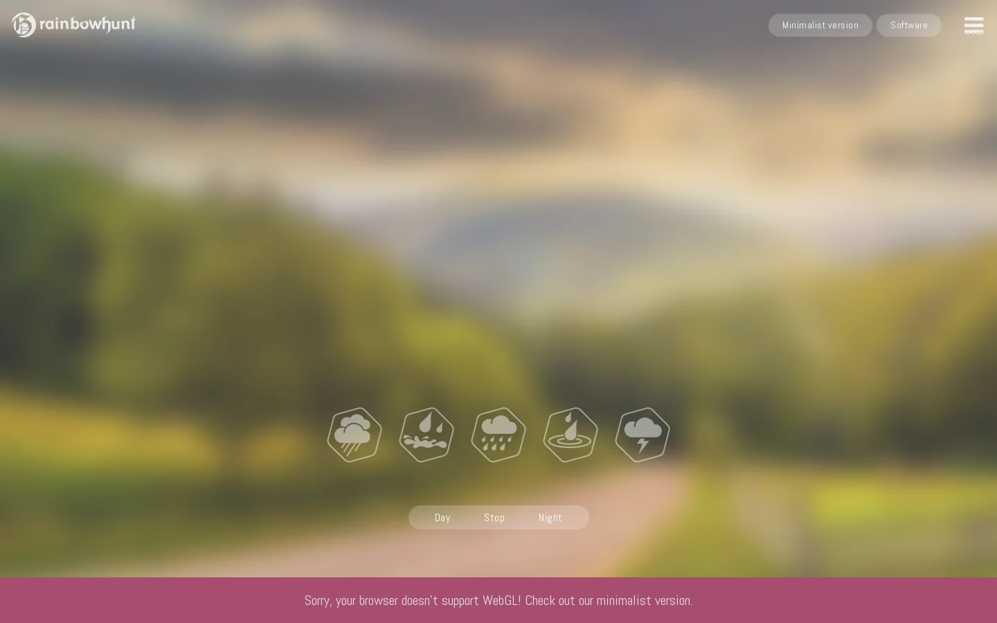 Rainbow Hunt Homepage screenshot