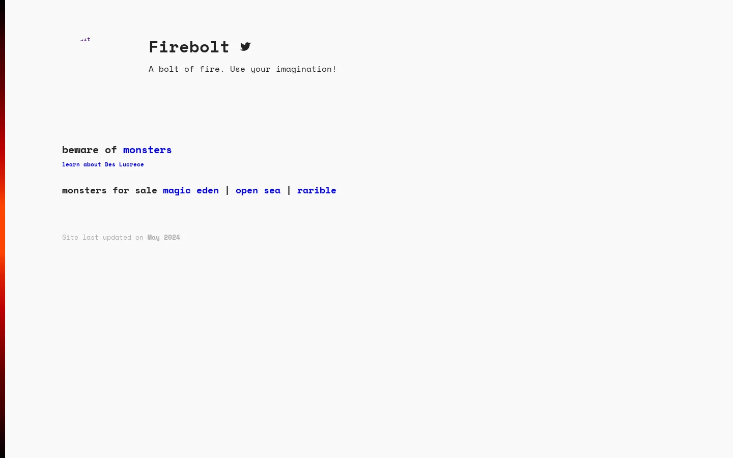 Firebolt Homepage screenshot