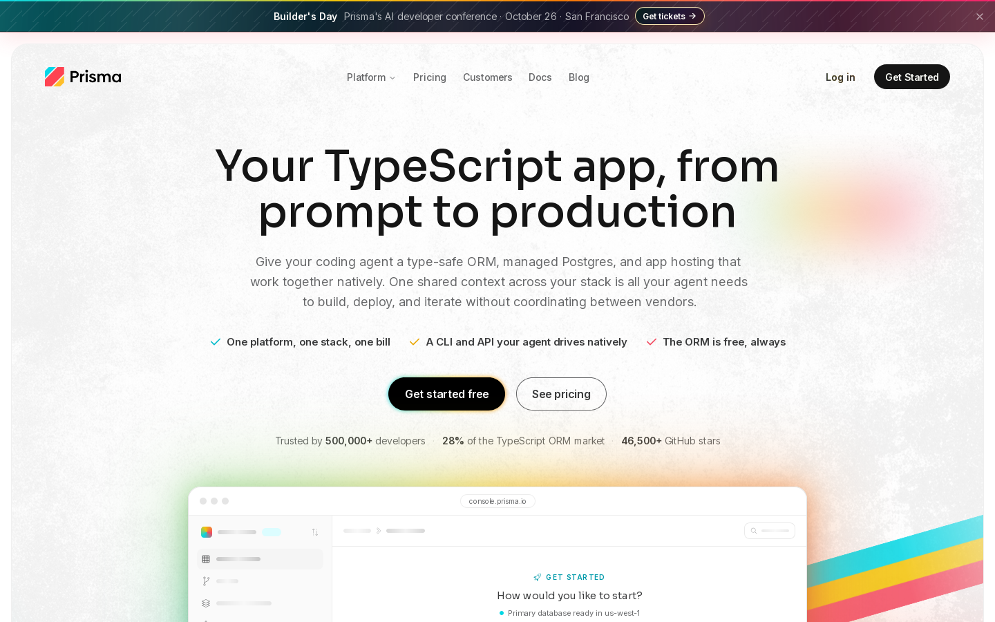 Prisma Homepage screenshot