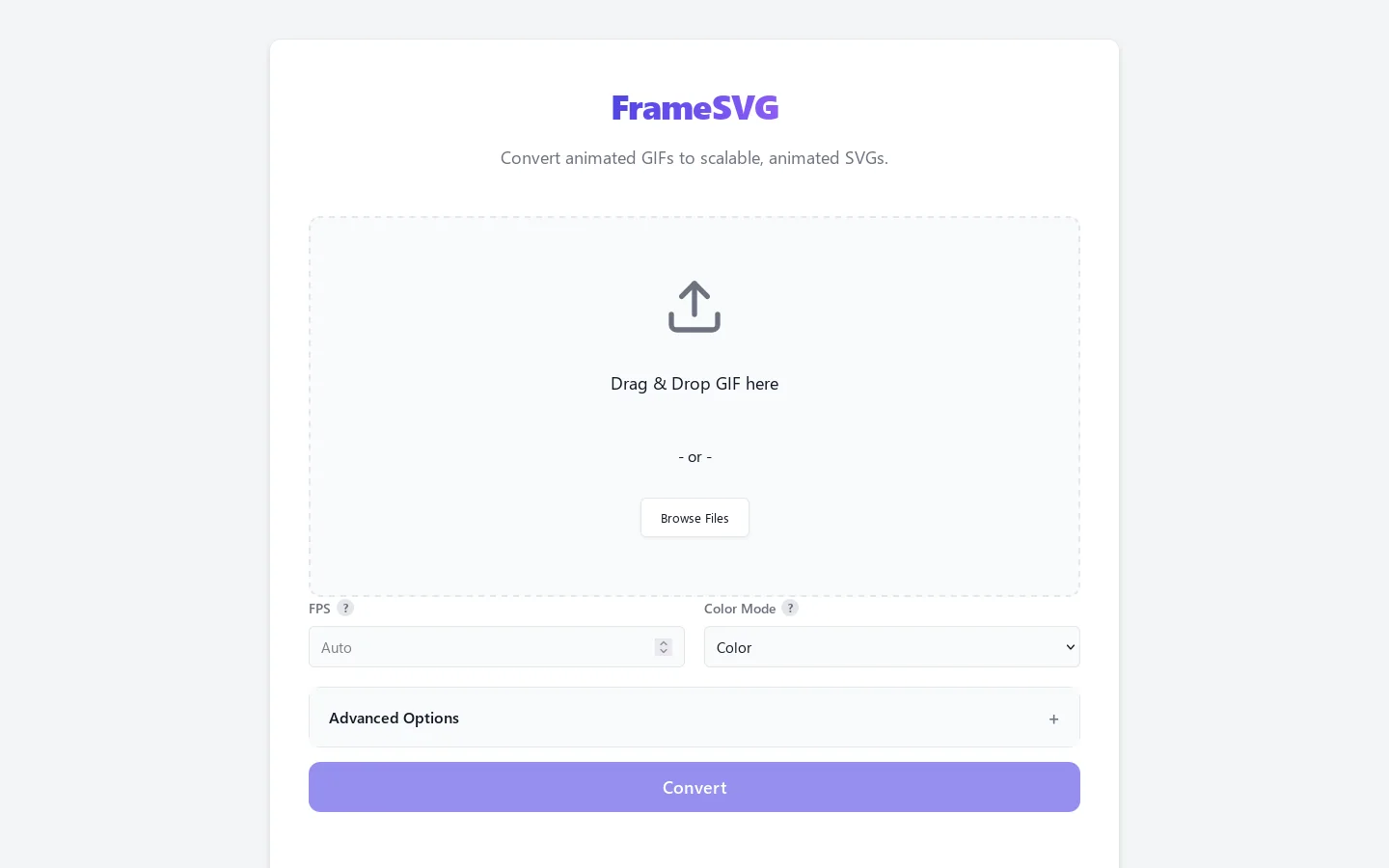 FrameSVG Homepage screenshot