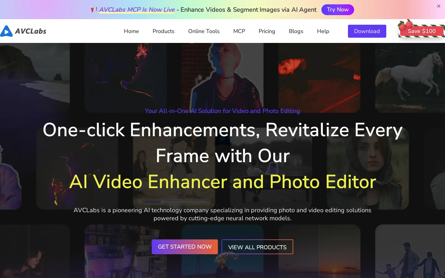 AVCLabs AI Homepage screenshot