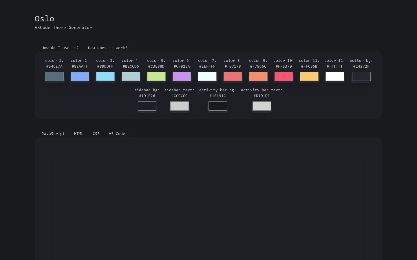 Oslo Homepage screenshot