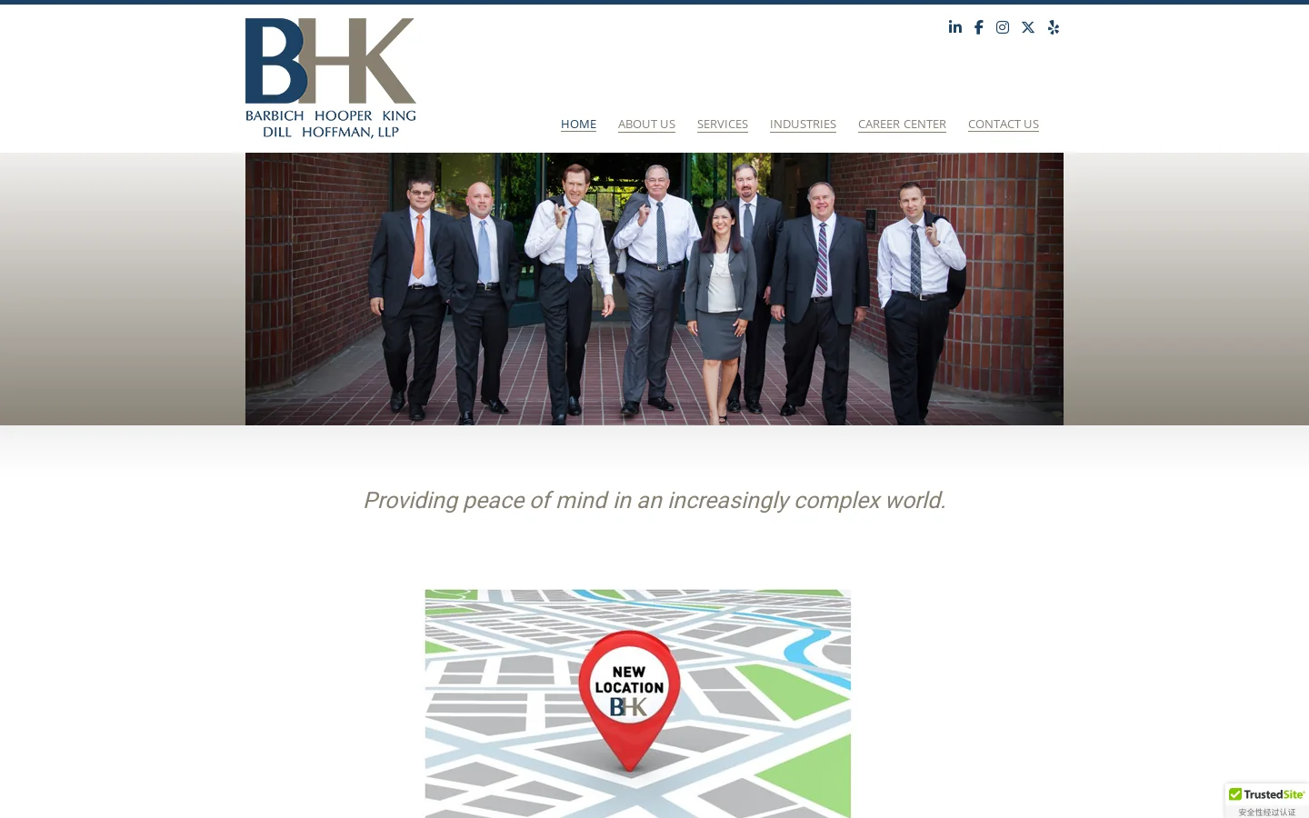 Barbich Hooper King Dill Hoffman CPAs, Accountants in Bakersfield Homepage screenshot
