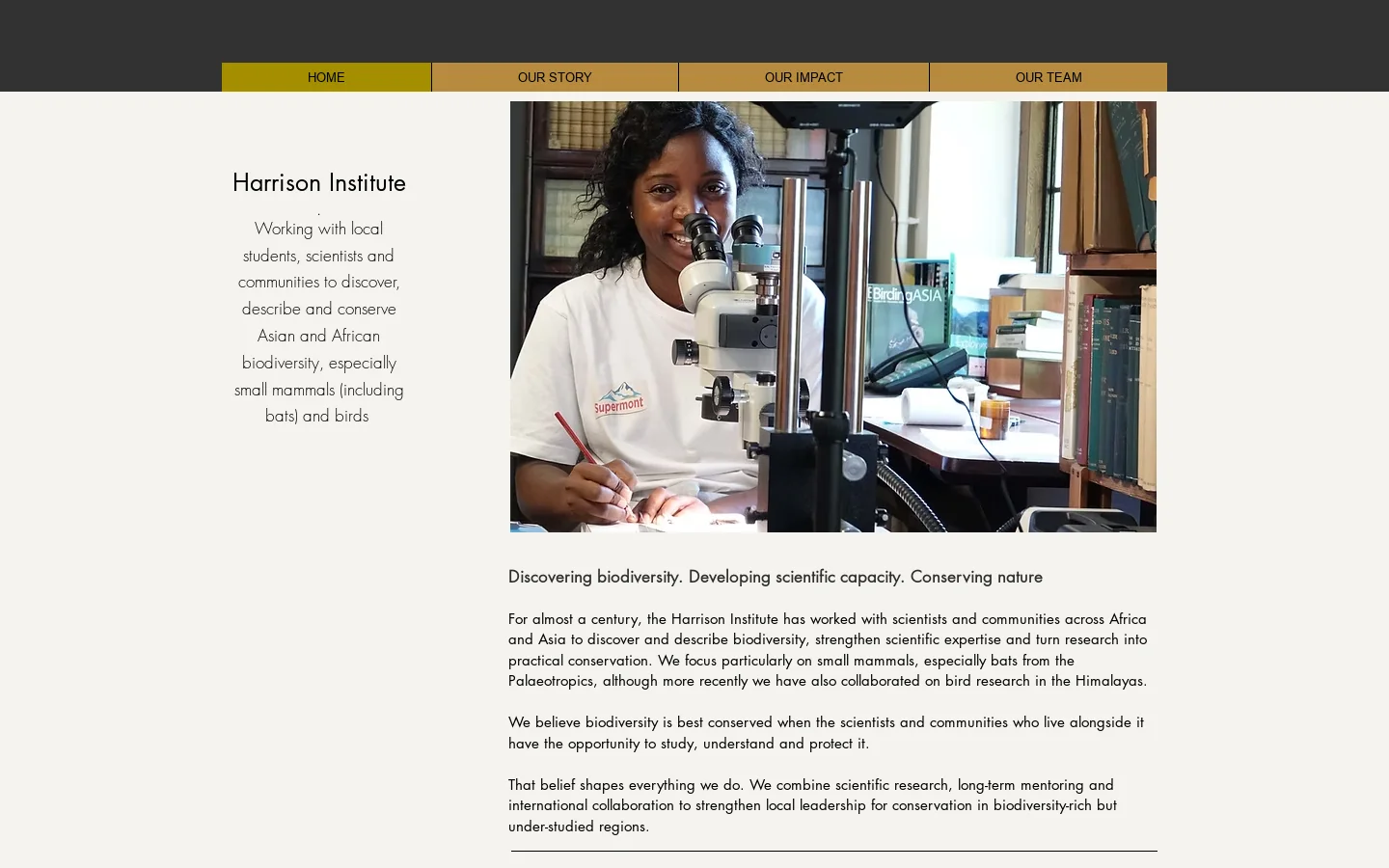 Harrison Institute, Sevenoaks, UK Homepage screenshot