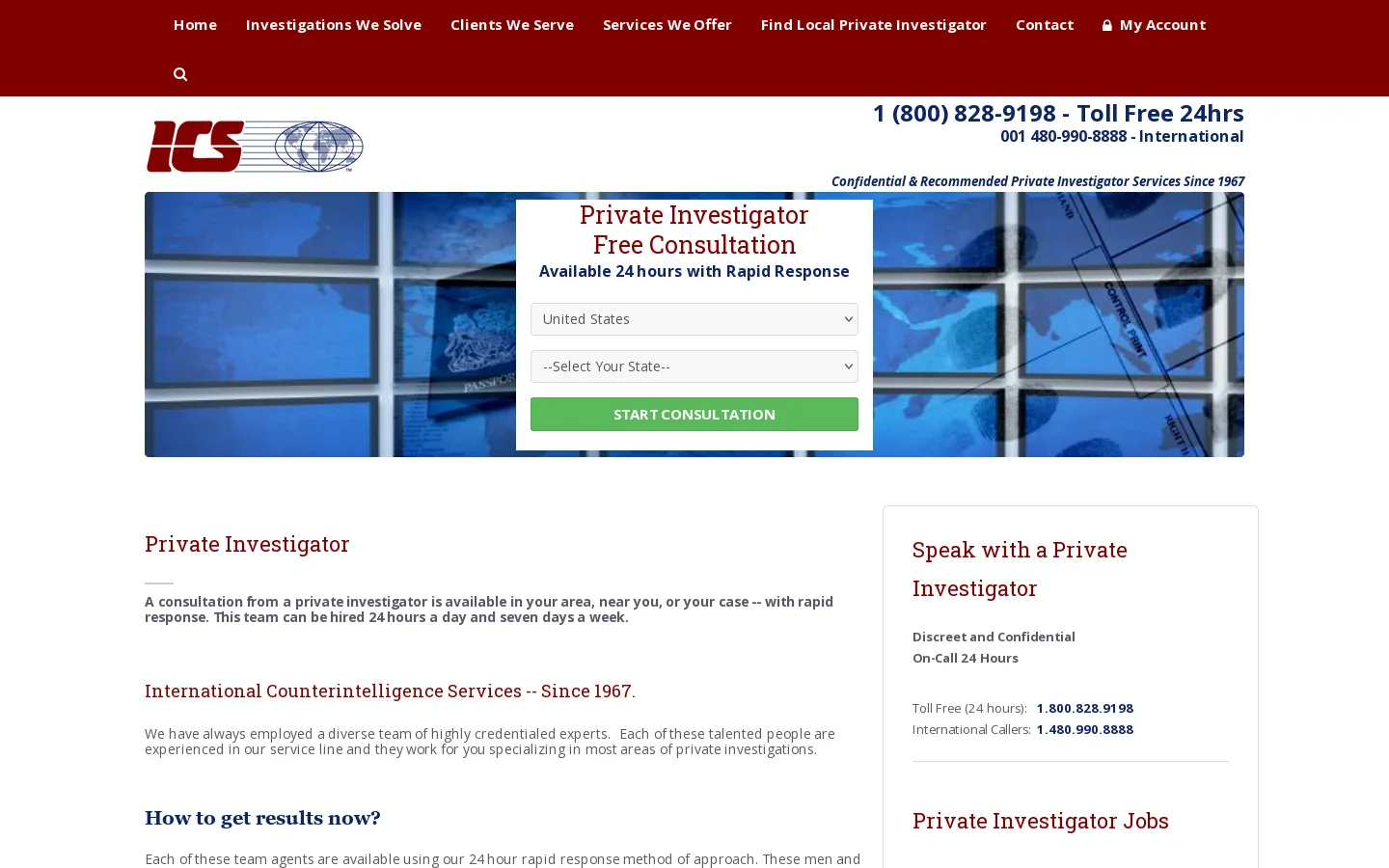 ICSWorld™ Since 1967 Homepage screenshot