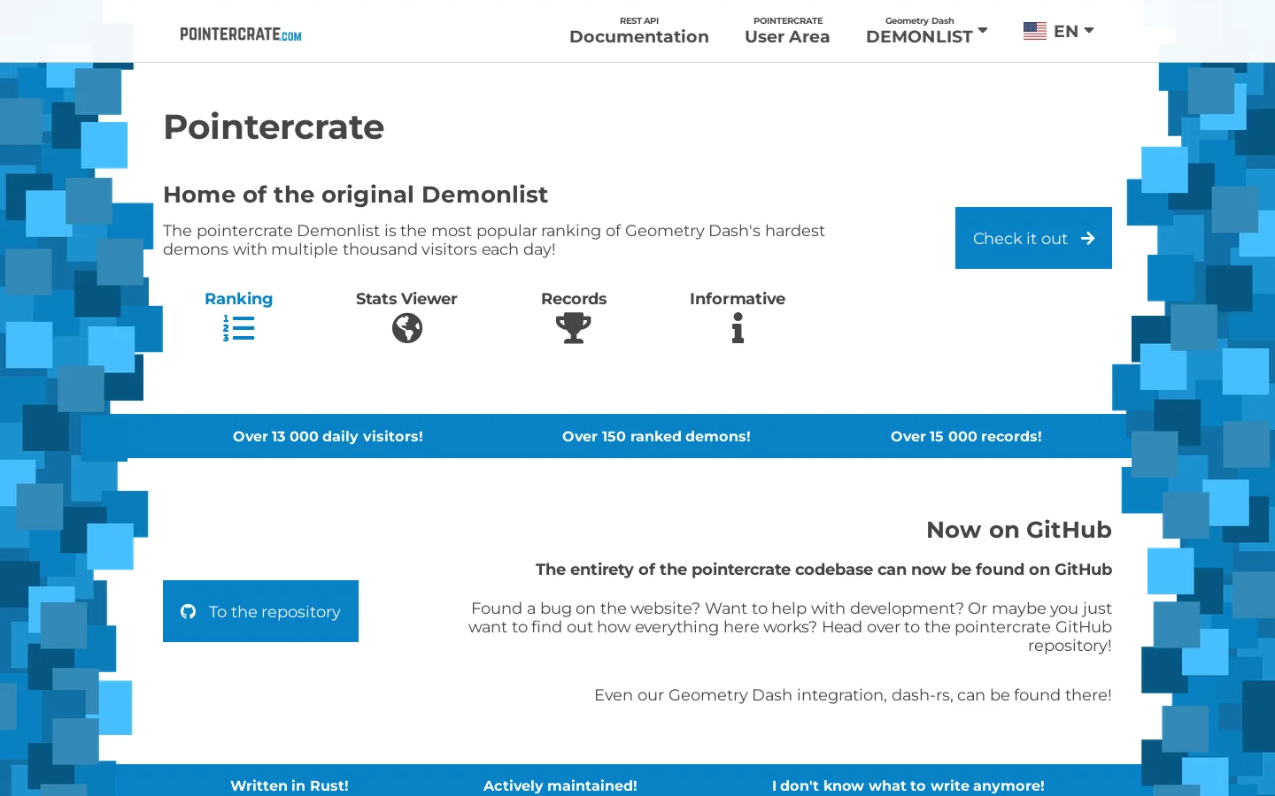 Home Homepage screenshot