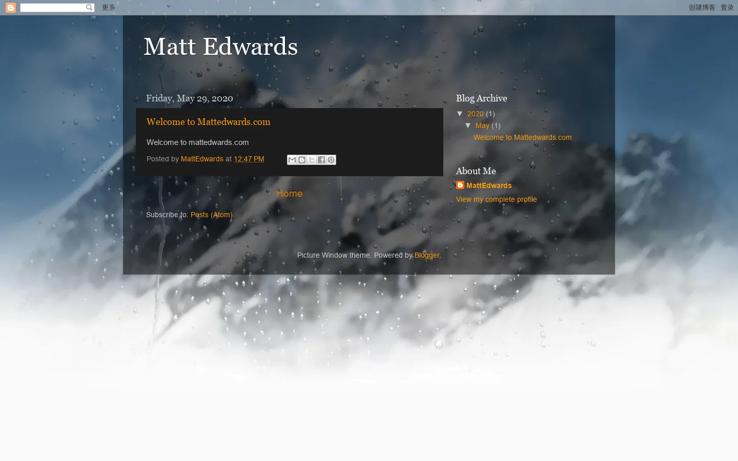 Matt Edwards Homepage screenshot
