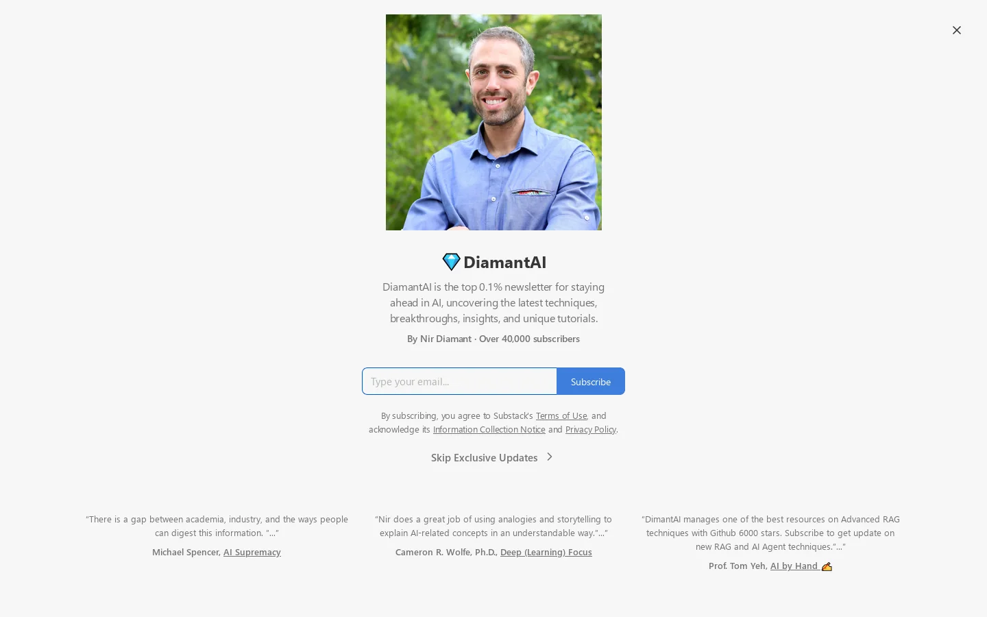 💎DiamantAI | Substack Homepage screenshot