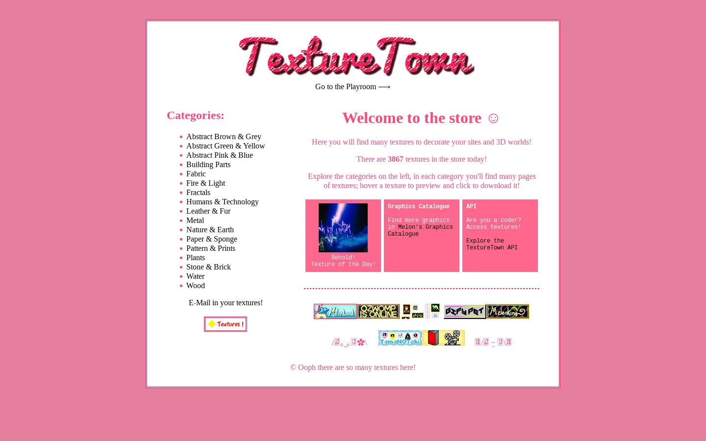 ◆ TextureTown ◆ Homepage screenshot