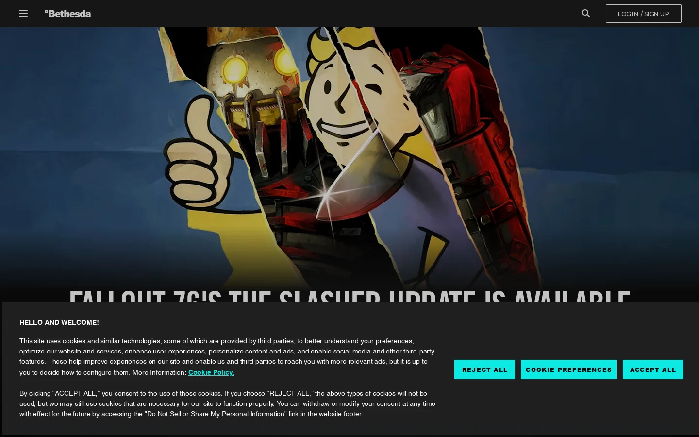 Bethesda.net Homepage screenshot