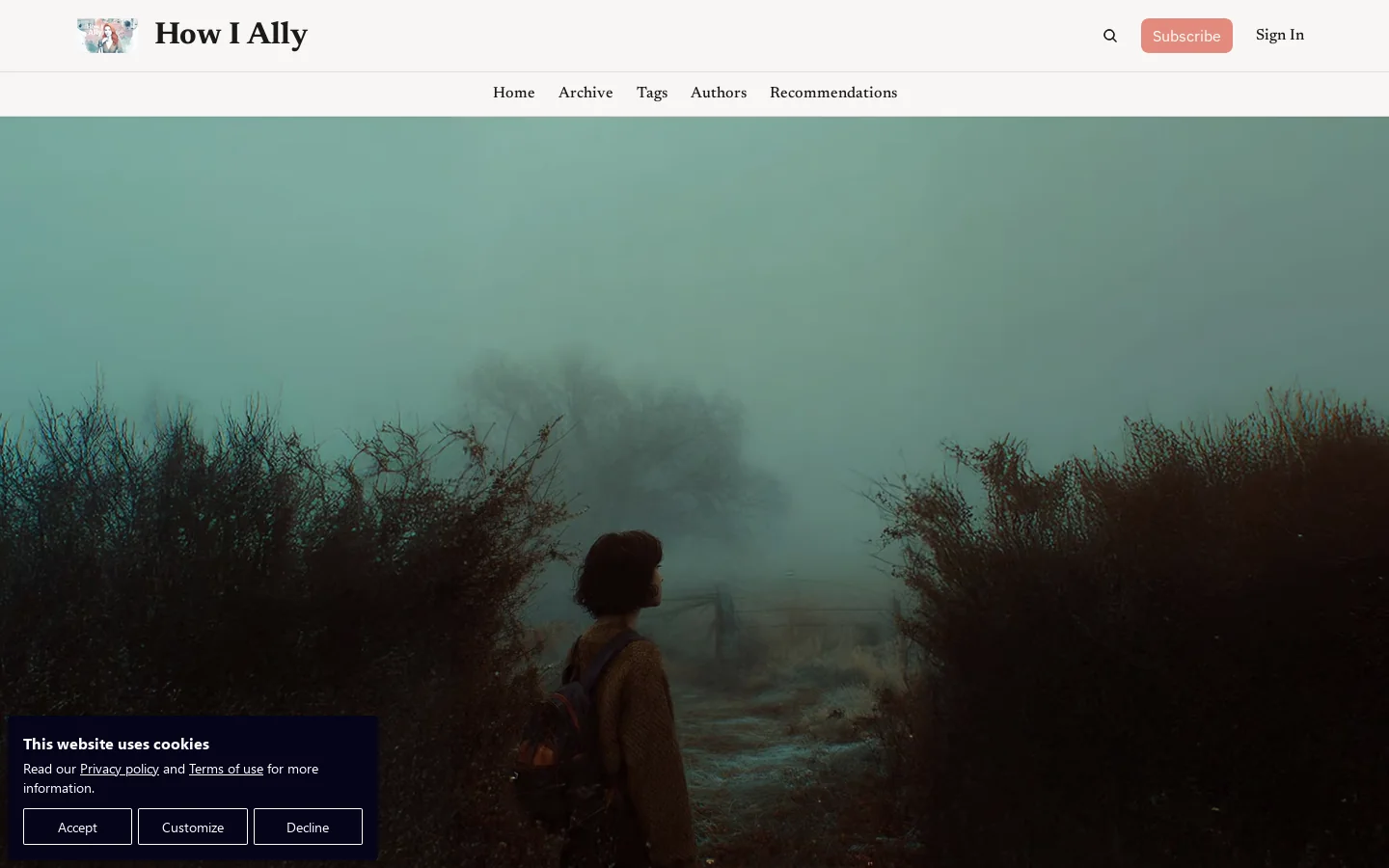How I Ally Homepage screenshot