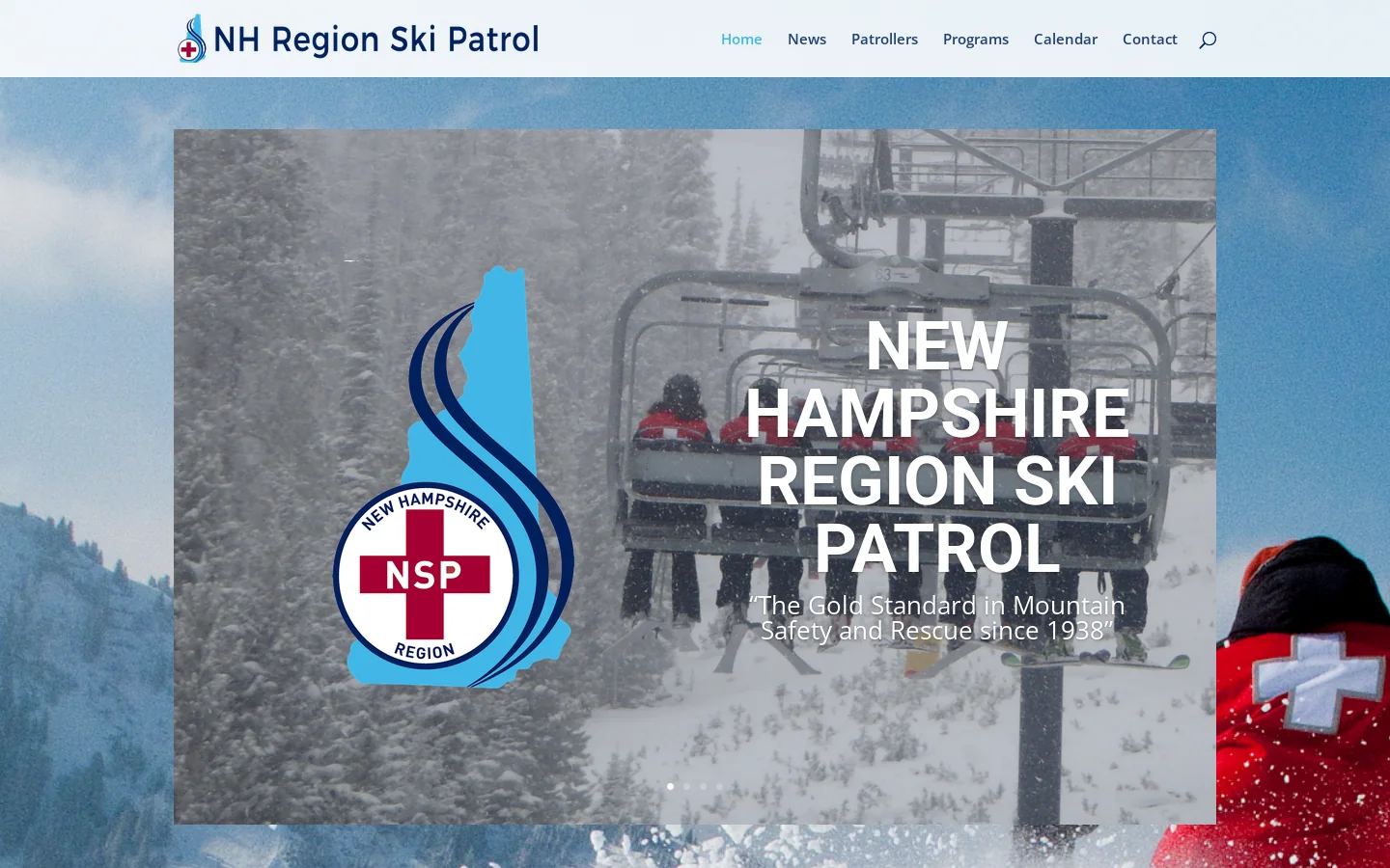 New Hampshire Region Ski Patrol Homepage screenshot