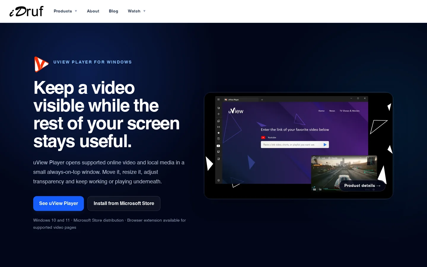 iDruf apps for Windows Homepage screenshot