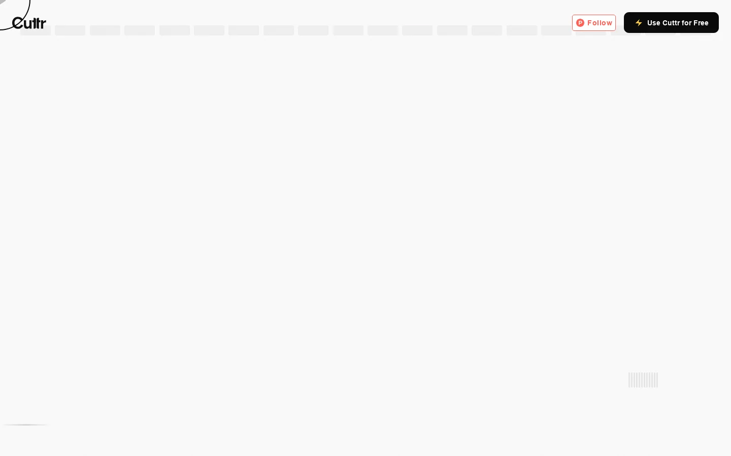 Cuttr Homepage screenshot