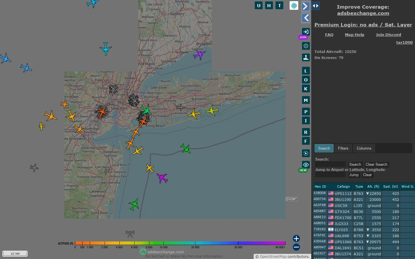 ADS-B Exchange - track aircraft live Homepage screenshot