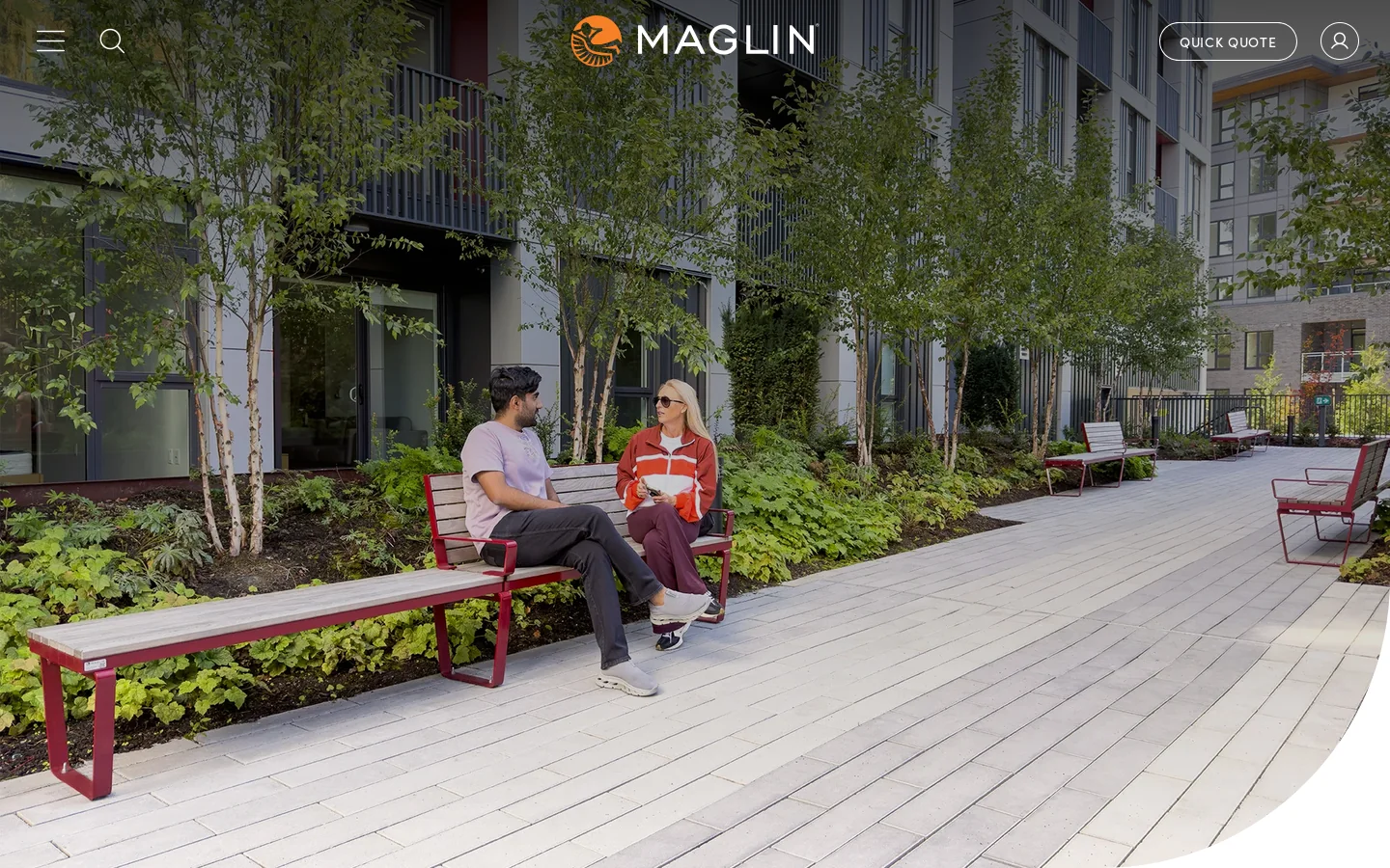 Maglin Site Furniture Homepage screenshot