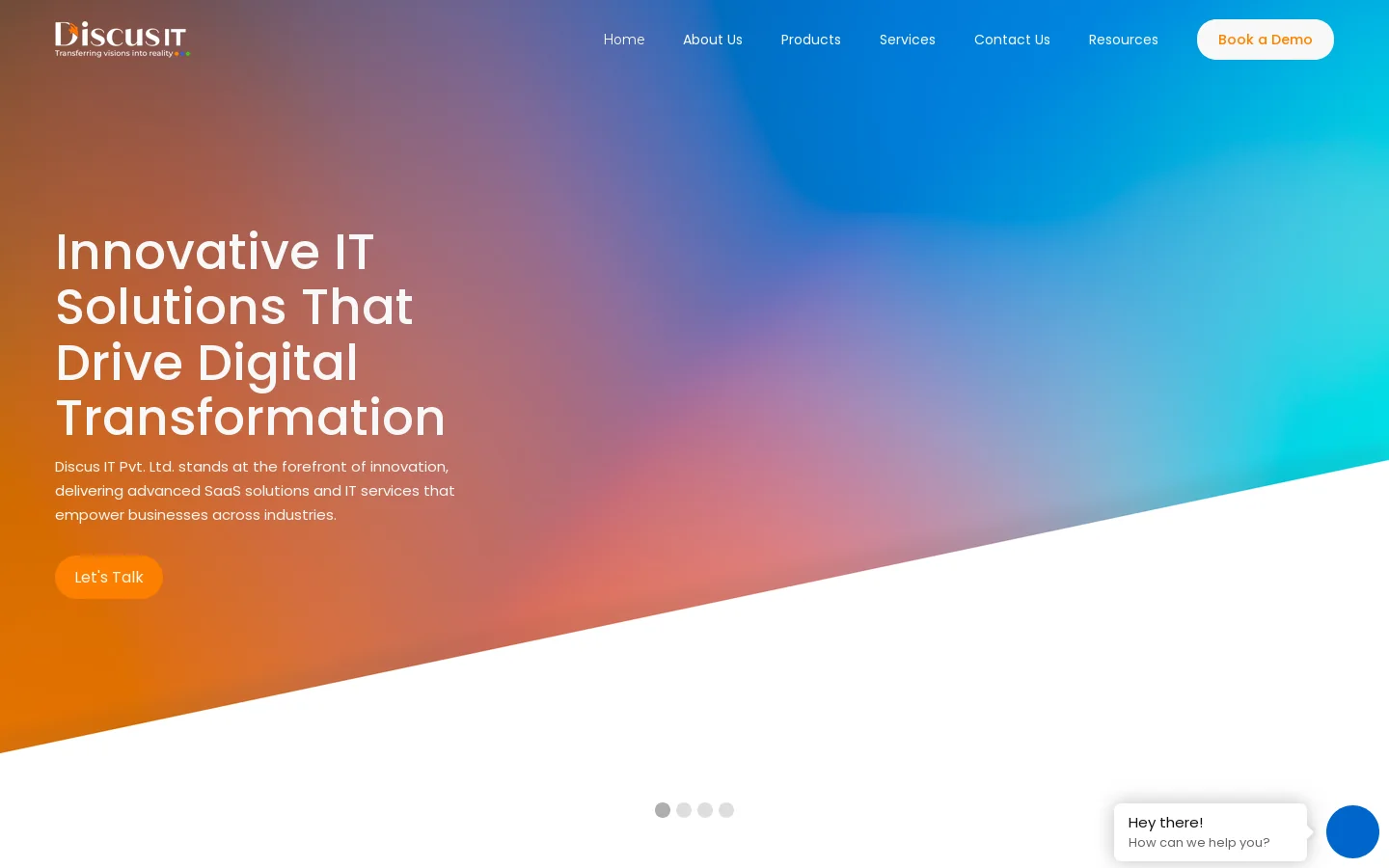 Discus IT Pvt. Ltd Homepage screenshot