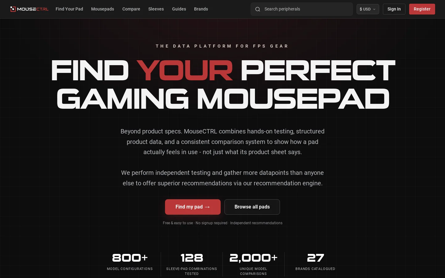 MouseCTRL Homepage screenshot