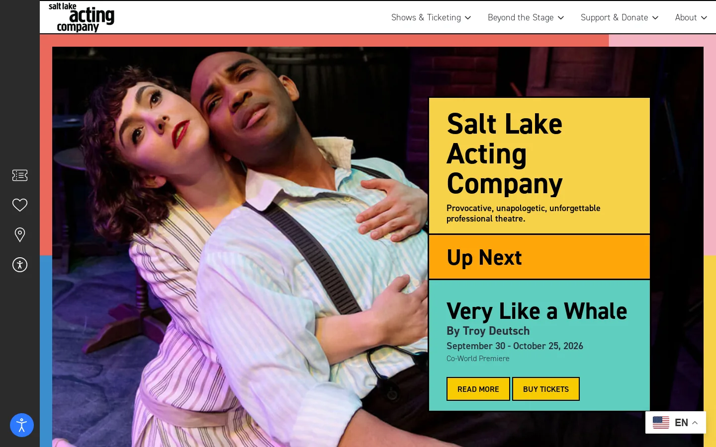 Salt Lake Acting Company Homepage screenshot