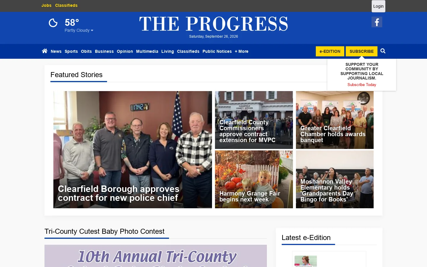theprogressnews.com Homepage screenshot