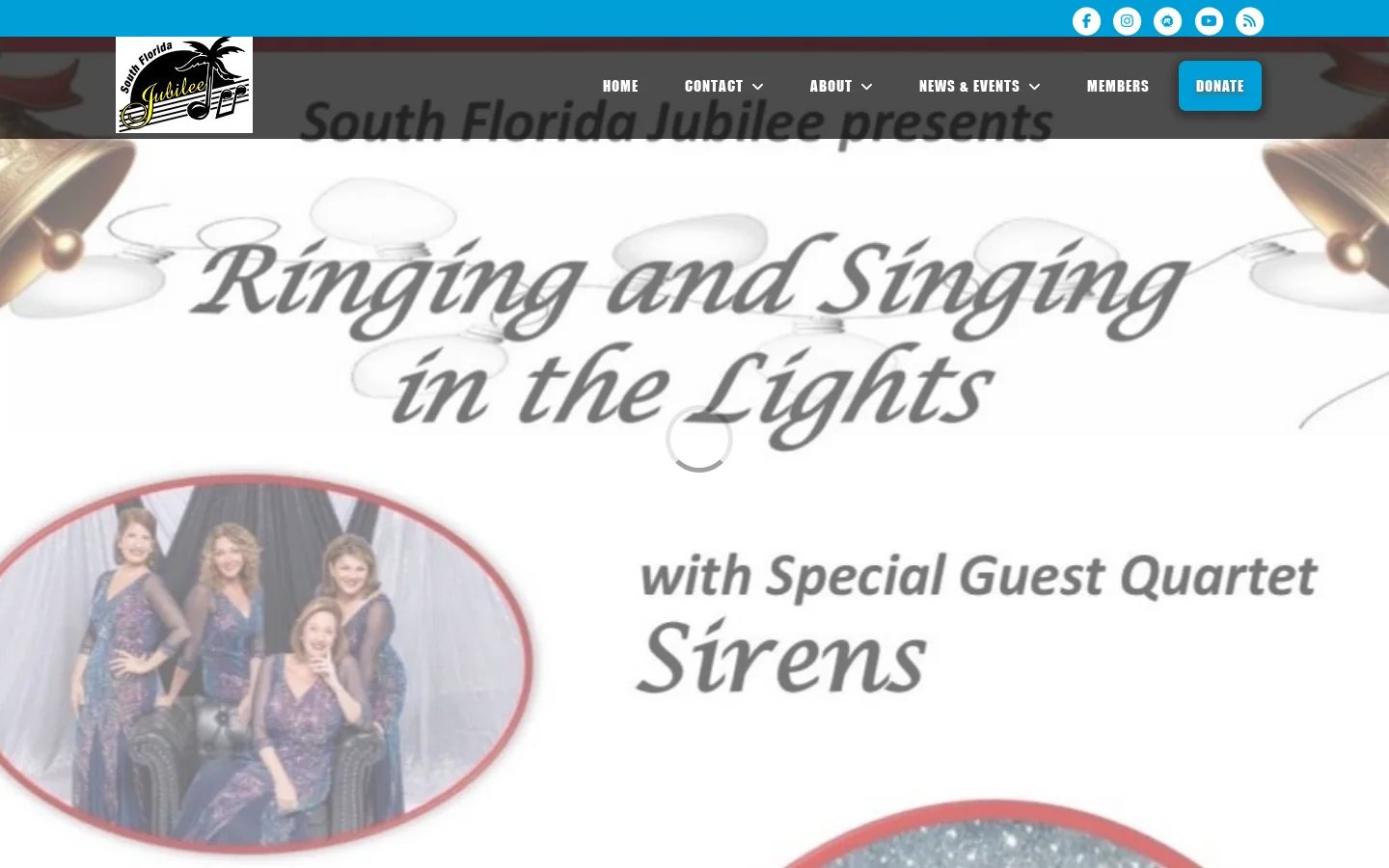 South Florida Jubilee Chorus Homepage screenshot