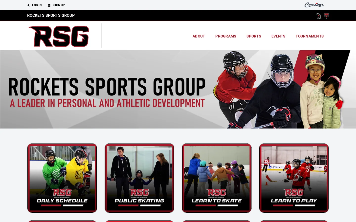 Rockets Sports Group Homepage screenshot