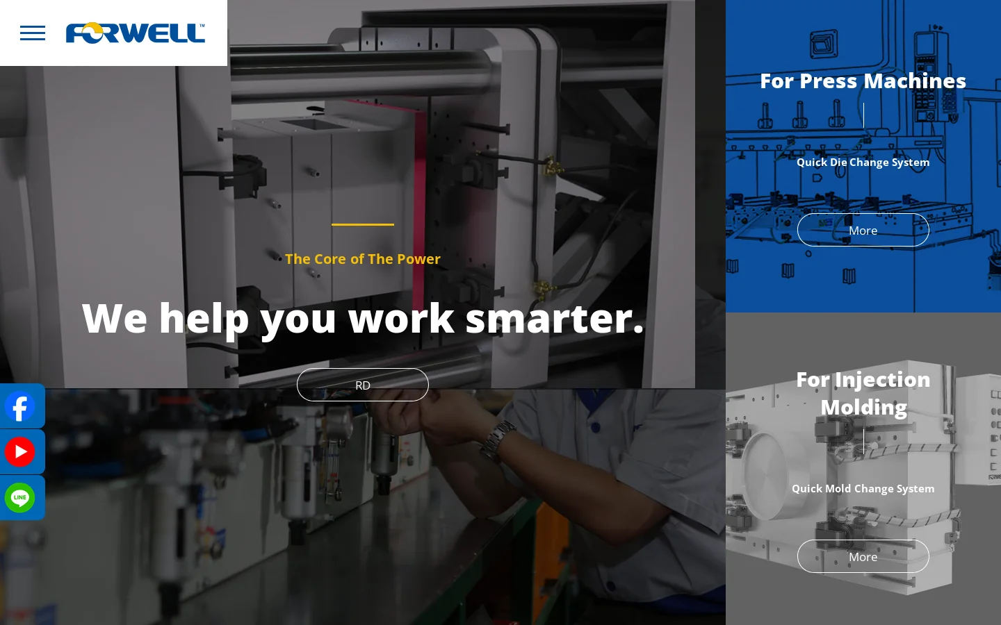 Forwell Machinery Homepage screenshot