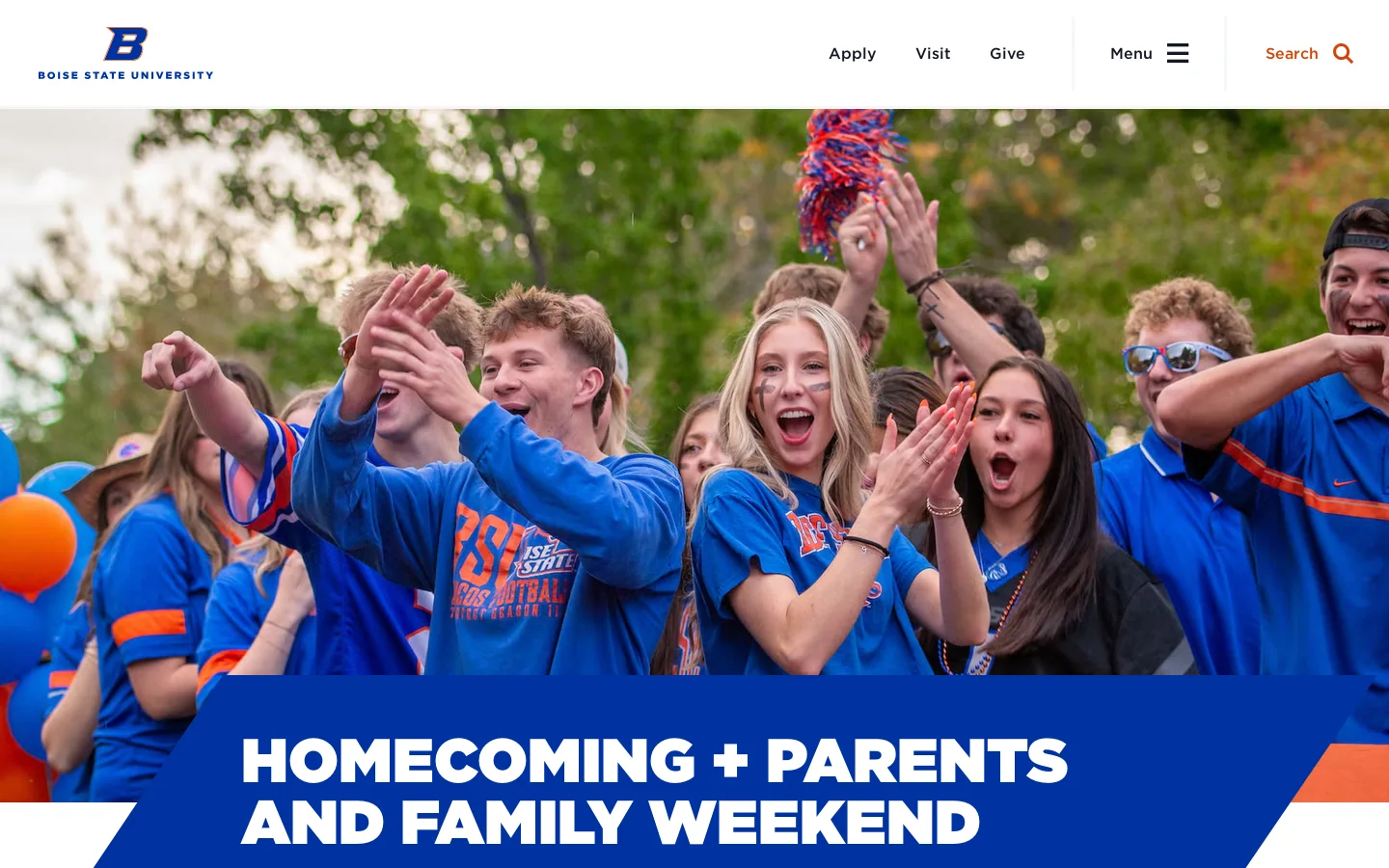 Boise State University Homepage screenshot