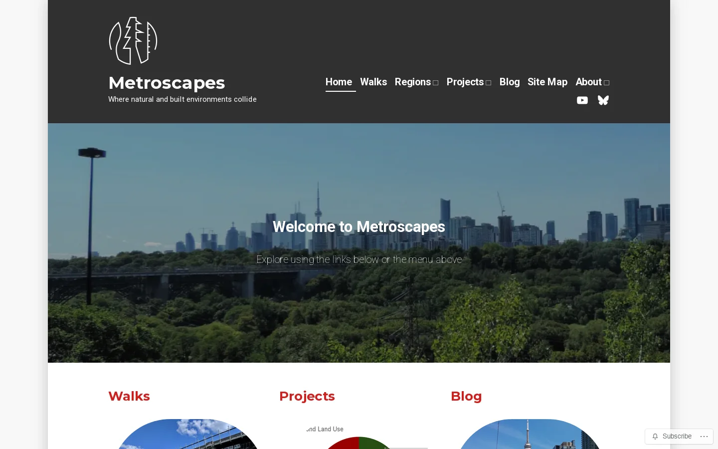 Metroscapes Homepage screenshot