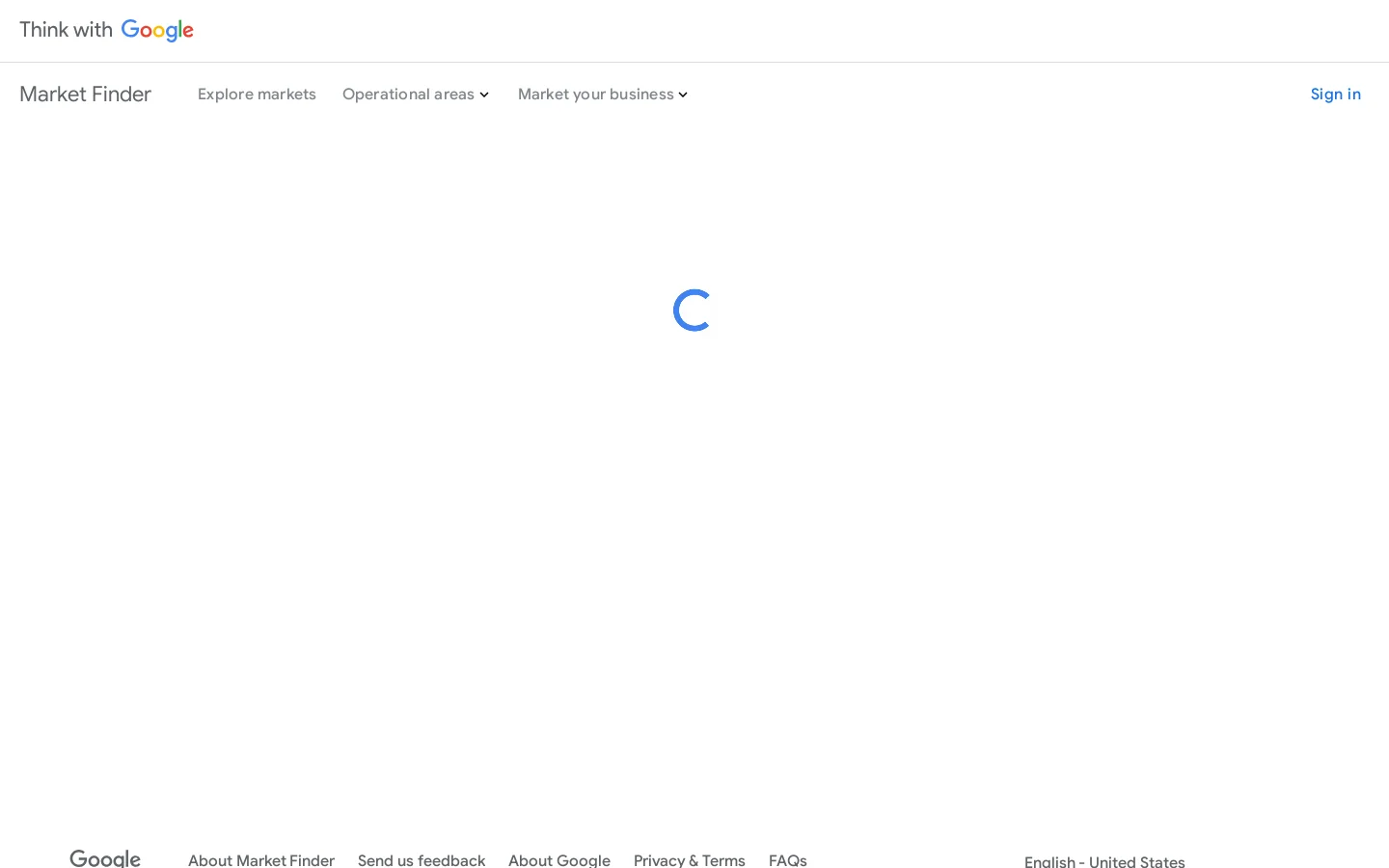 Market Finder by Google Homepage screenshot