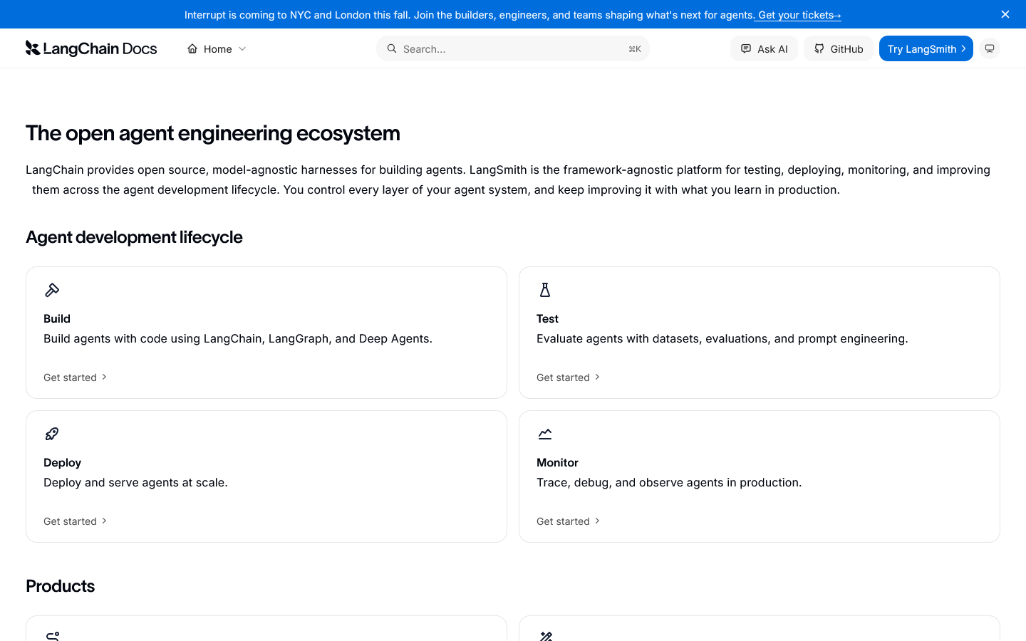 Docs by LangChain Homepage screenshot