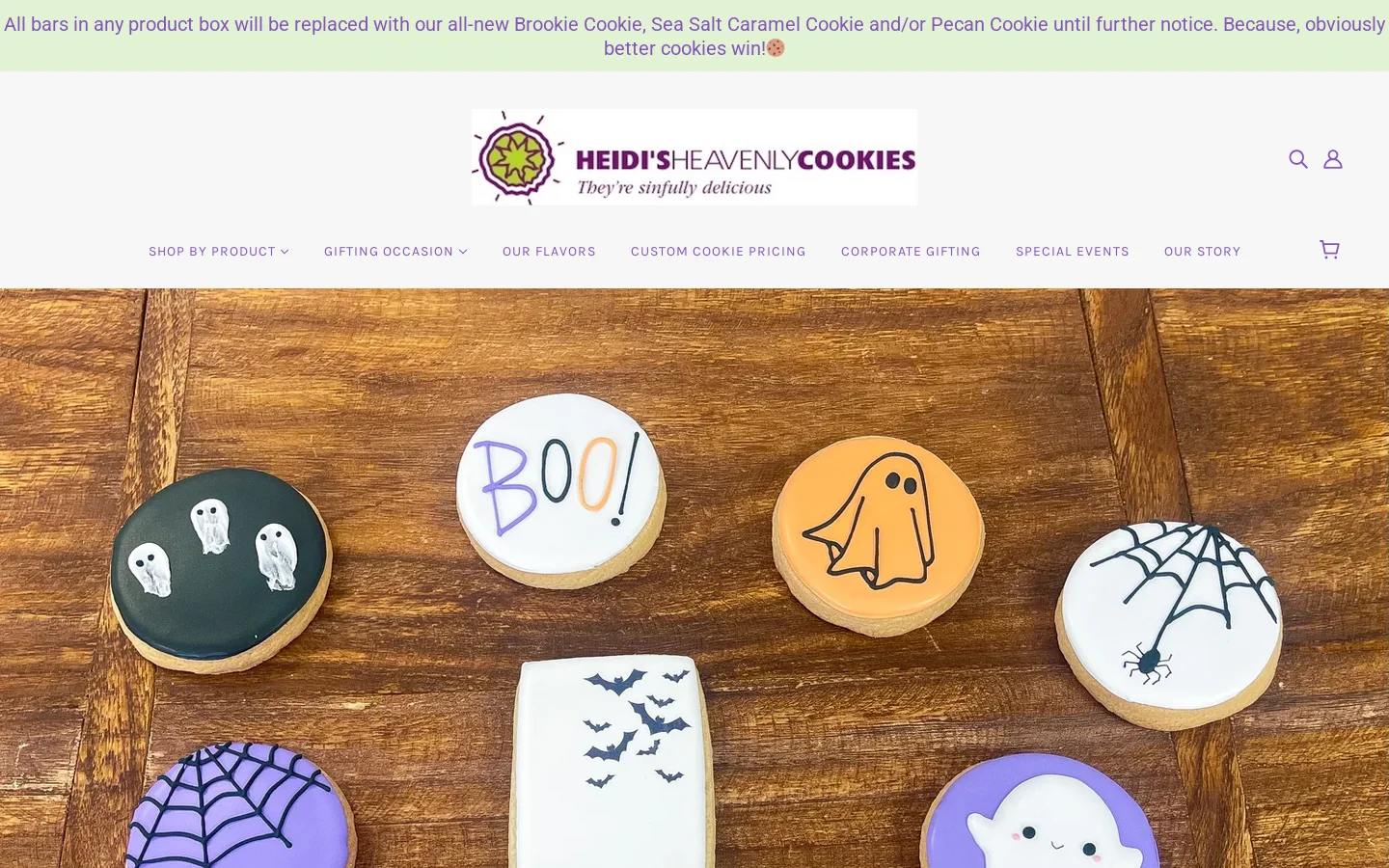 Gourmet Cookies, English Toffee Candy, and Granola Gifts Shipped Homepage screenshot
