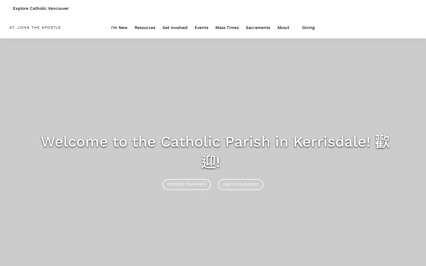 Home | St. John the Apostle Homepage screenshot