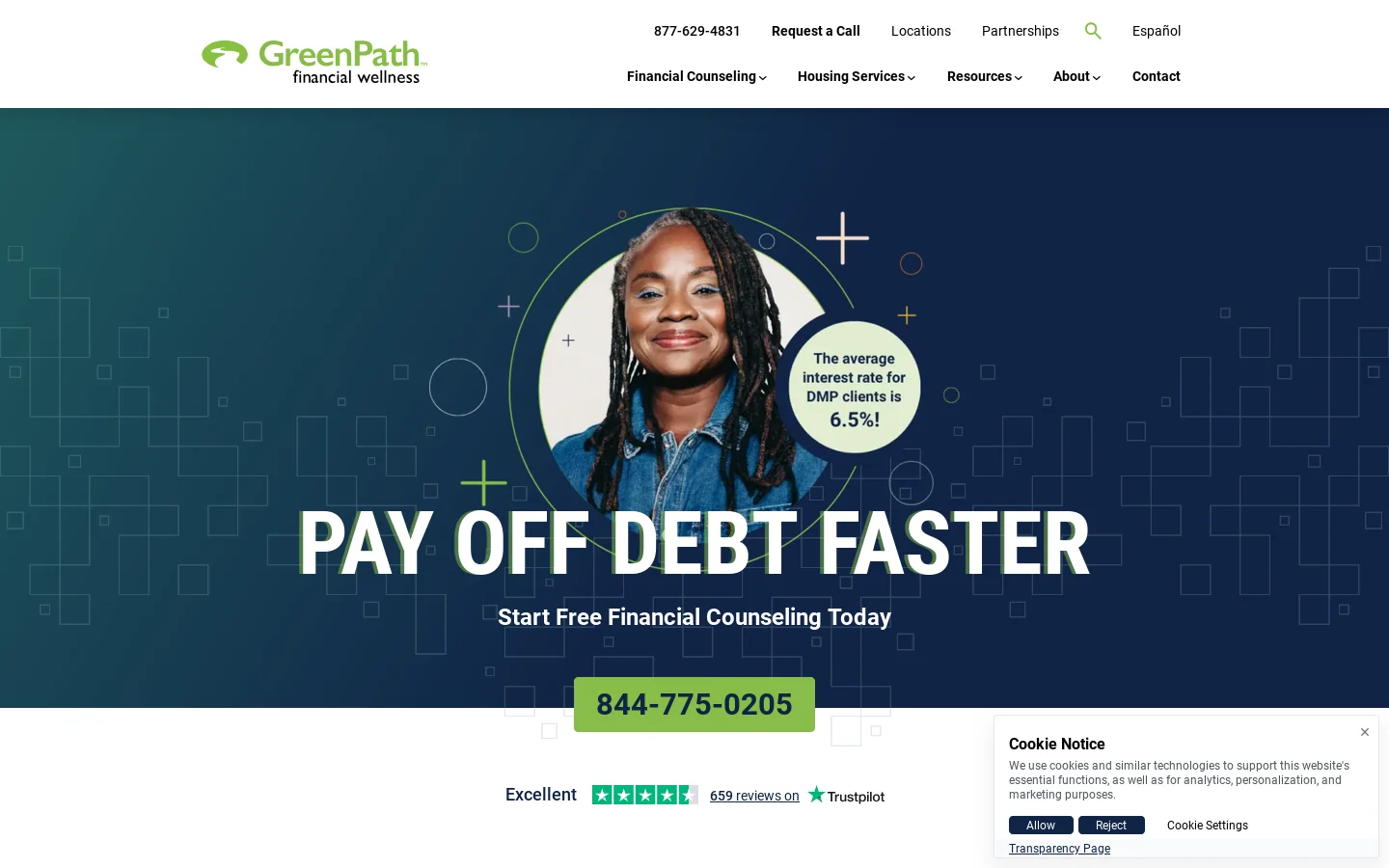 GreenPath Homepage screenshot