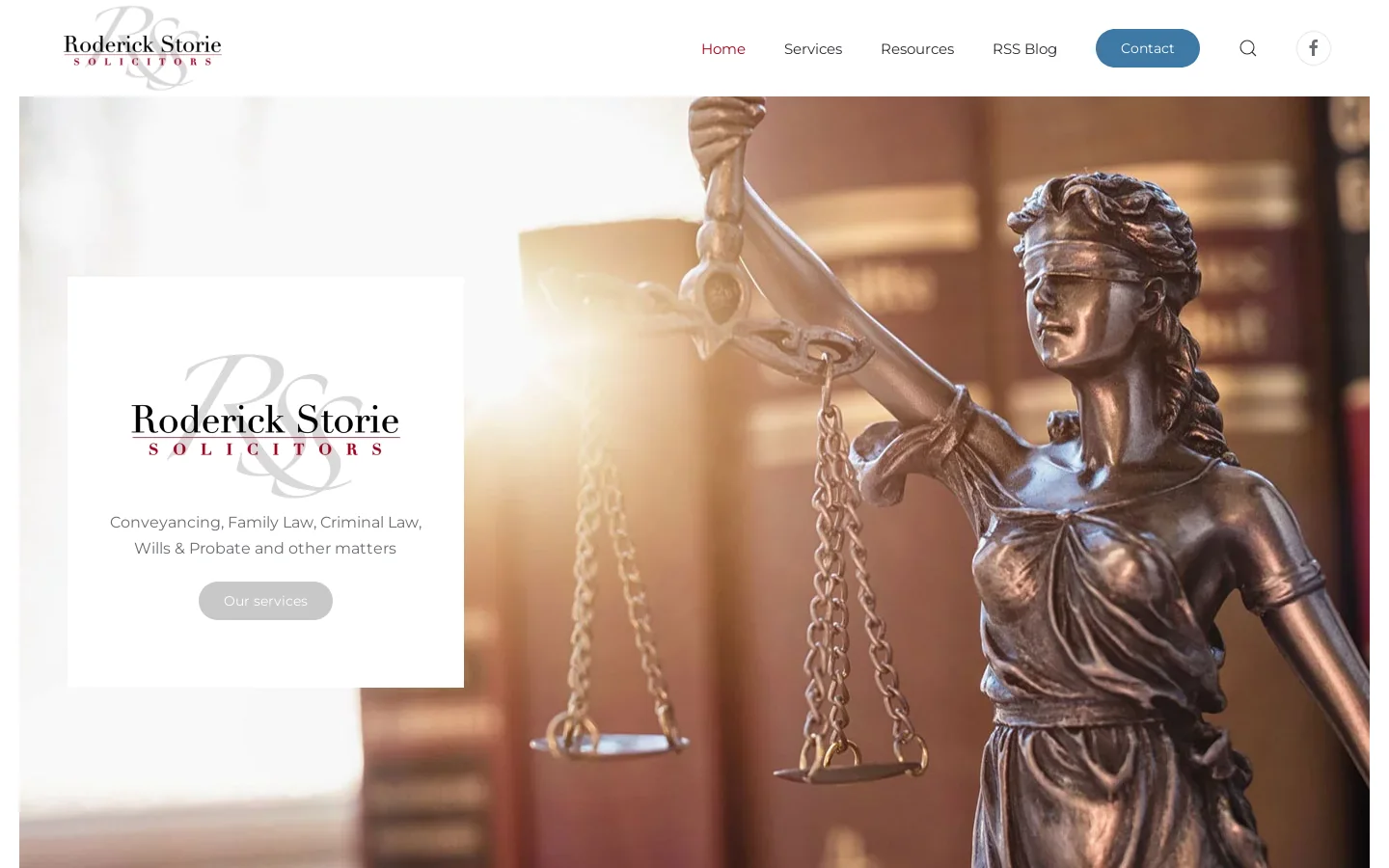 Roderick Storie Solicitors, Windsor NSW. Court Appearances, conveyancing, family law and more - Home Homepage screenshot