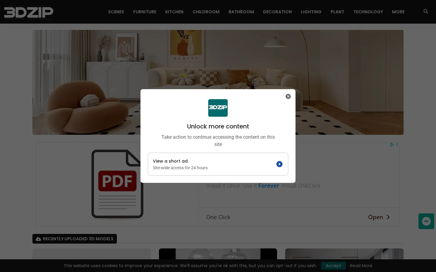 Free 3D Models Download for High Quality Projects Homepage screenshot