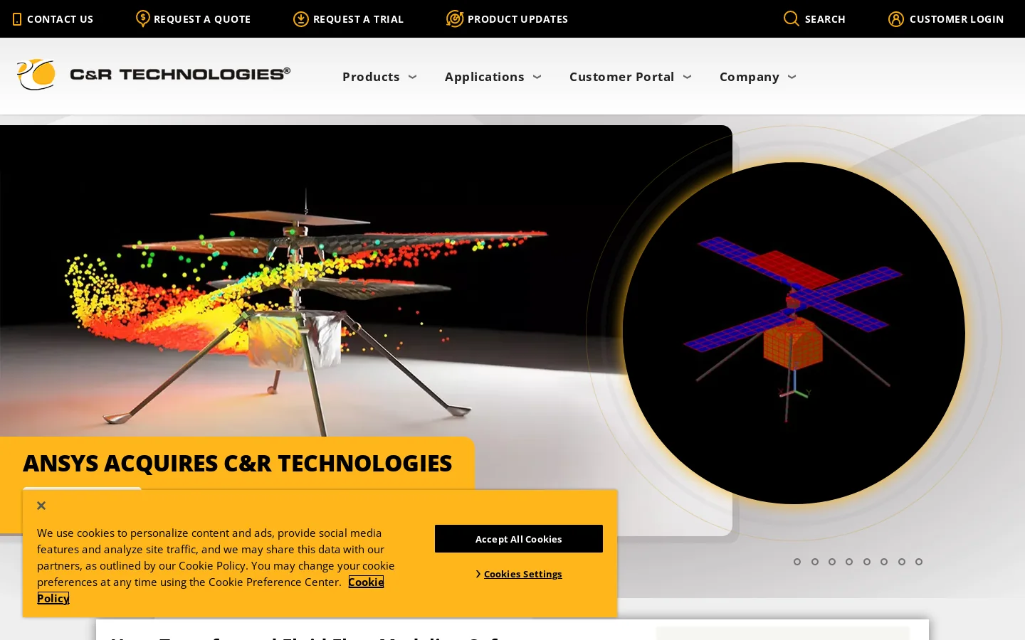 C&R Technologies Homepage screenshot
