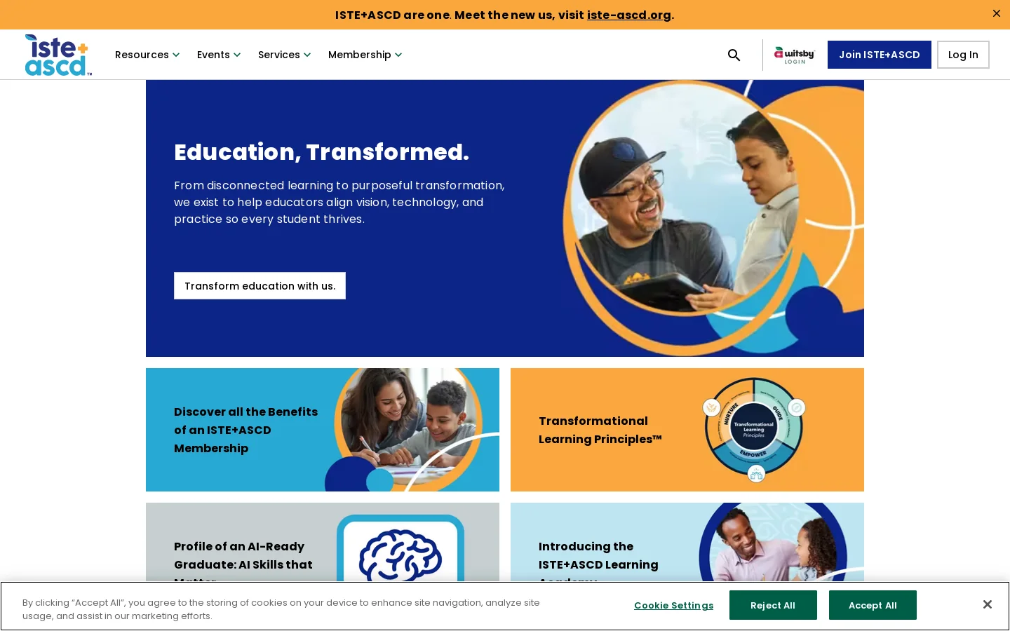 ASCD Homepage screenshot