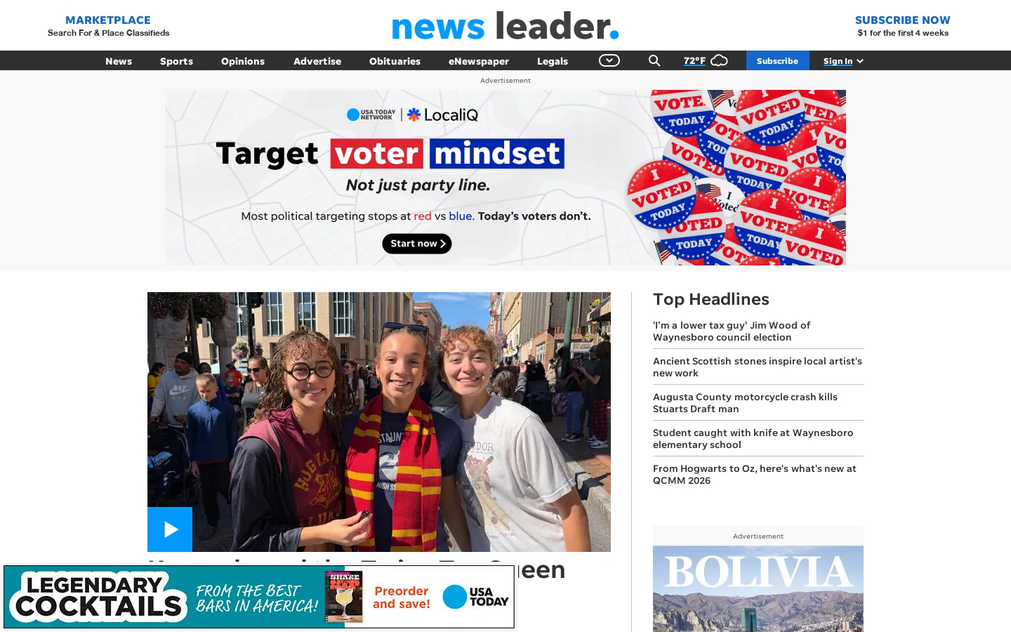 The News Leader | Staunton, VA Homepage screenshot