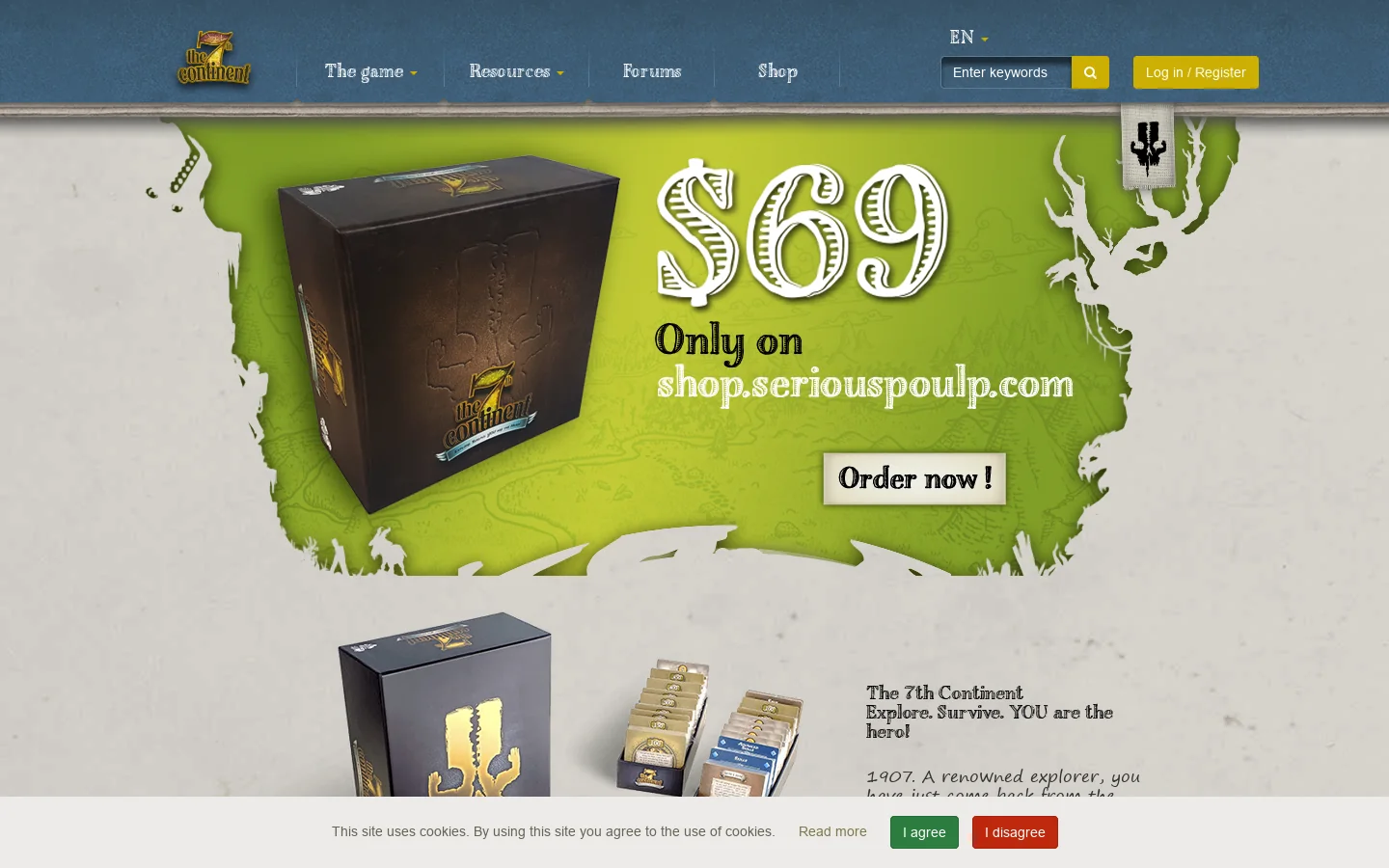The 7th Continent Homepage screenshot