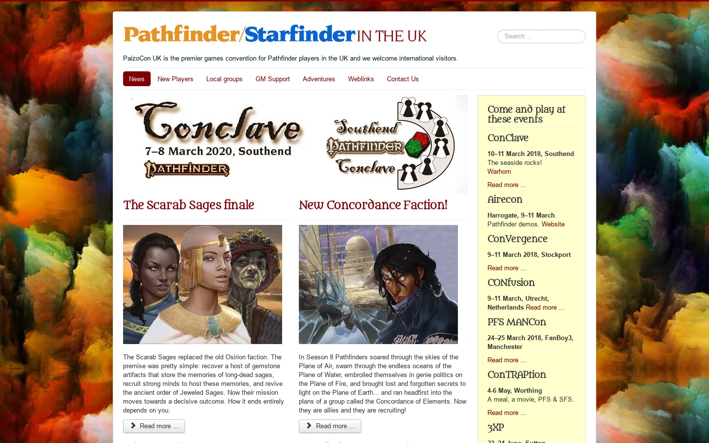 News Homepage screenshot