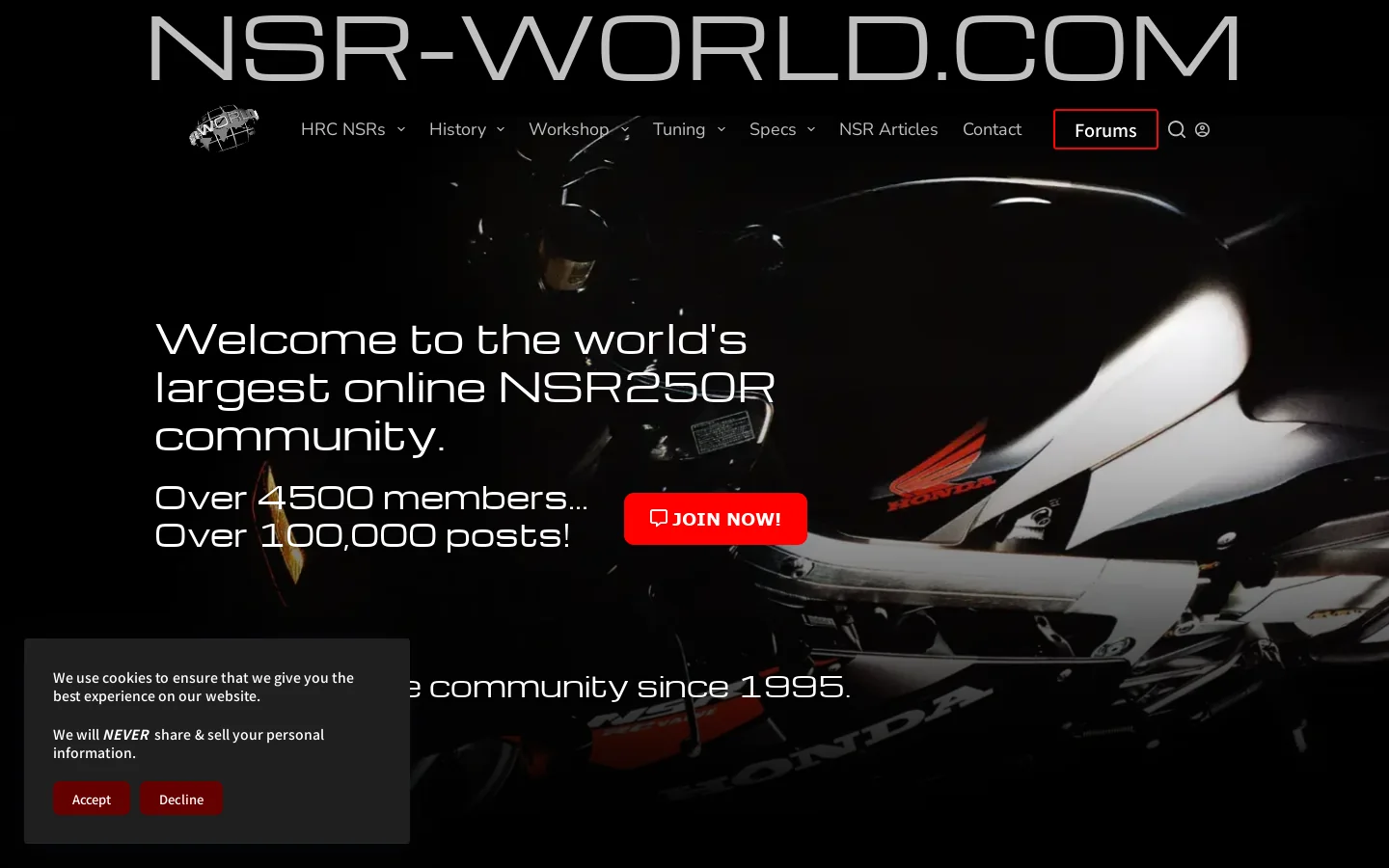 NSR-WORLD.COM Homepage screenshot