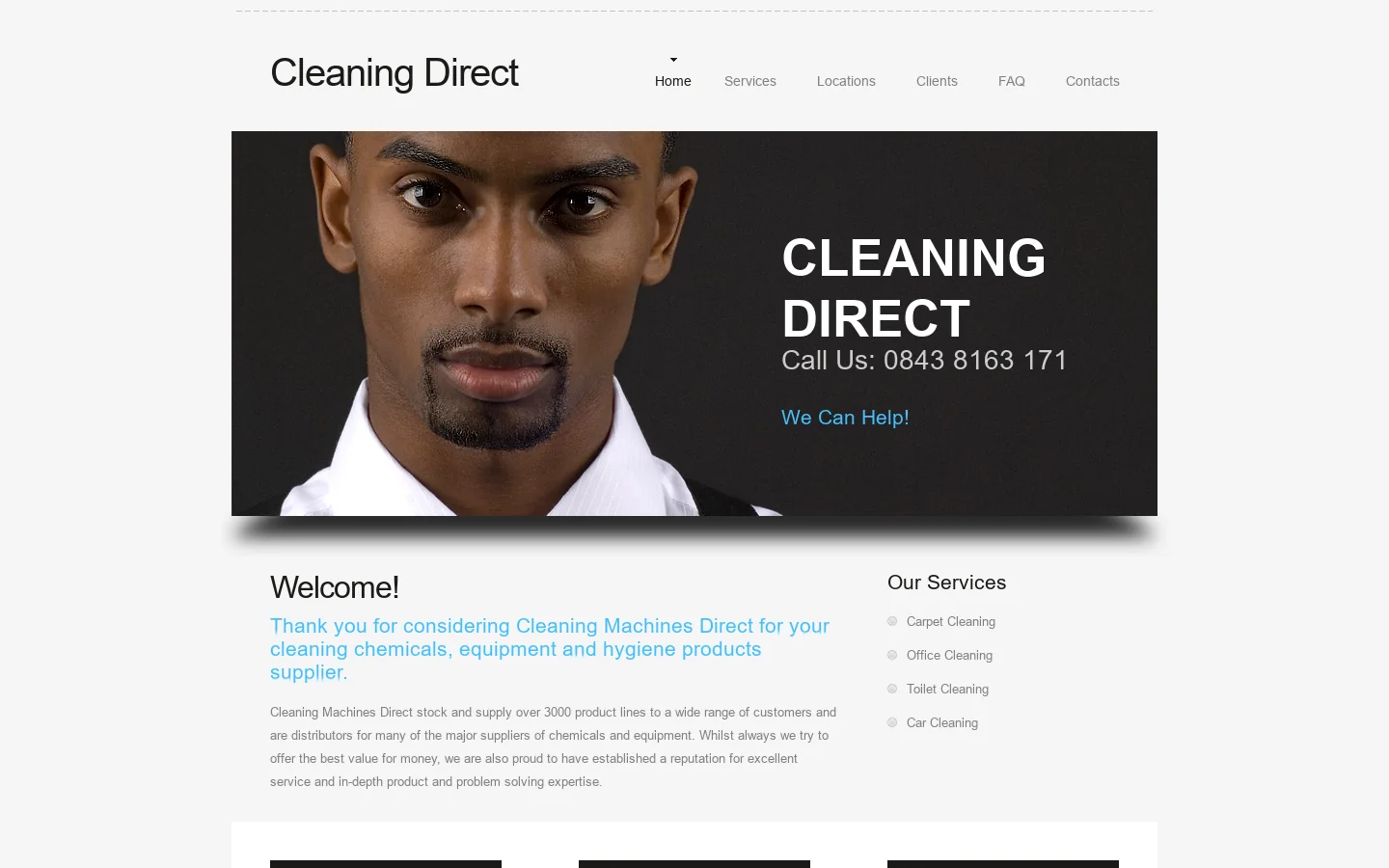 Cleaning Machine Direct : Home Homepage screenshot