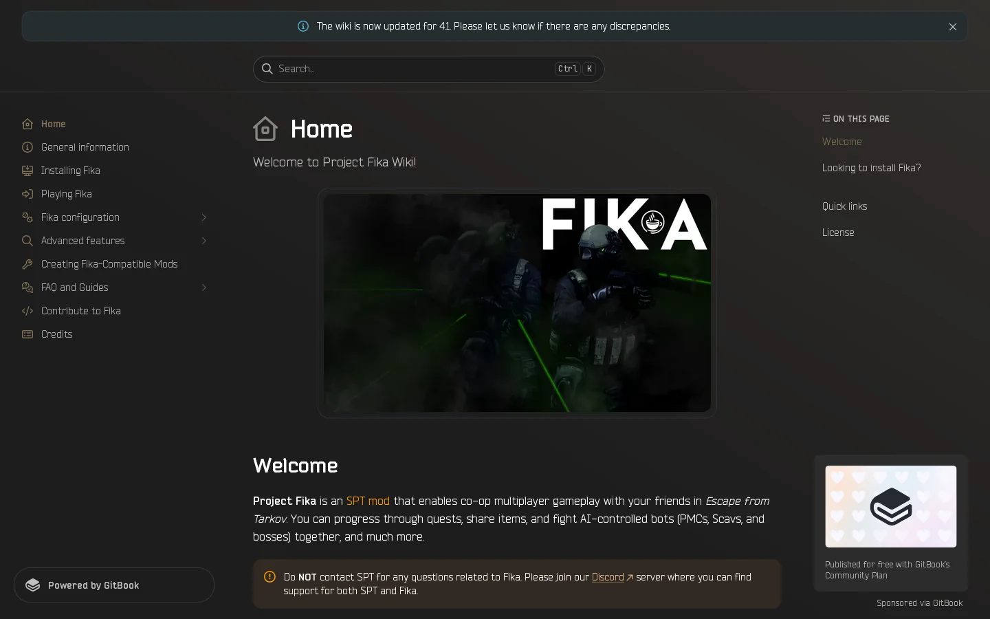 Home | Project Fika Homepage screenshot