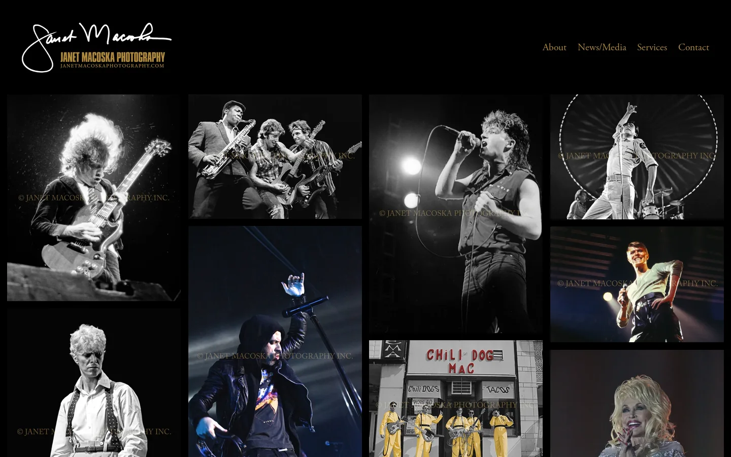 Janet Macoska Photography Homepage screenshot
